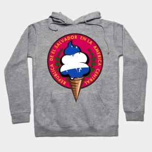 El Salvador flag ice cream Hoodie